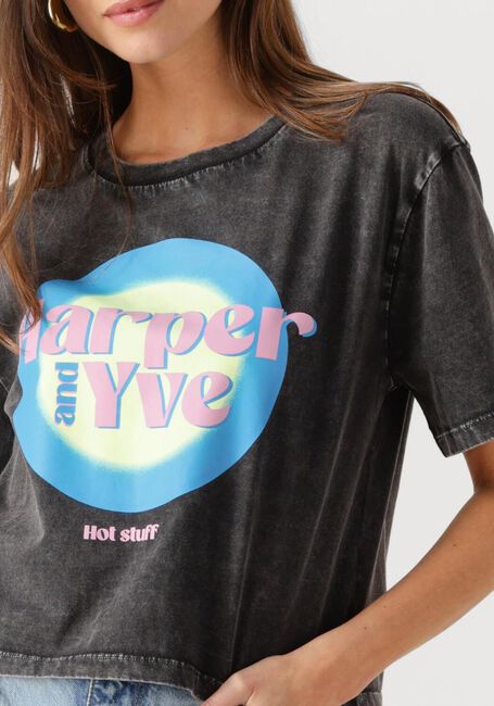 Schwarze HARPER & YVE T-shirt HOTSTUFF-SS CROPPED - large