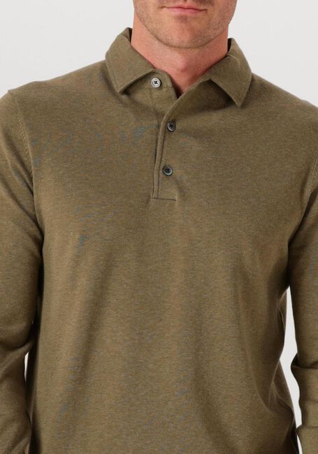Olive PROFUOMO Polo-Shirt POLO ONEPIECE LS - large
