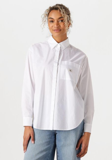 Weiße CALVIN KLEIN Blusen WOVEN LABEL RELAXED SHIRT - large