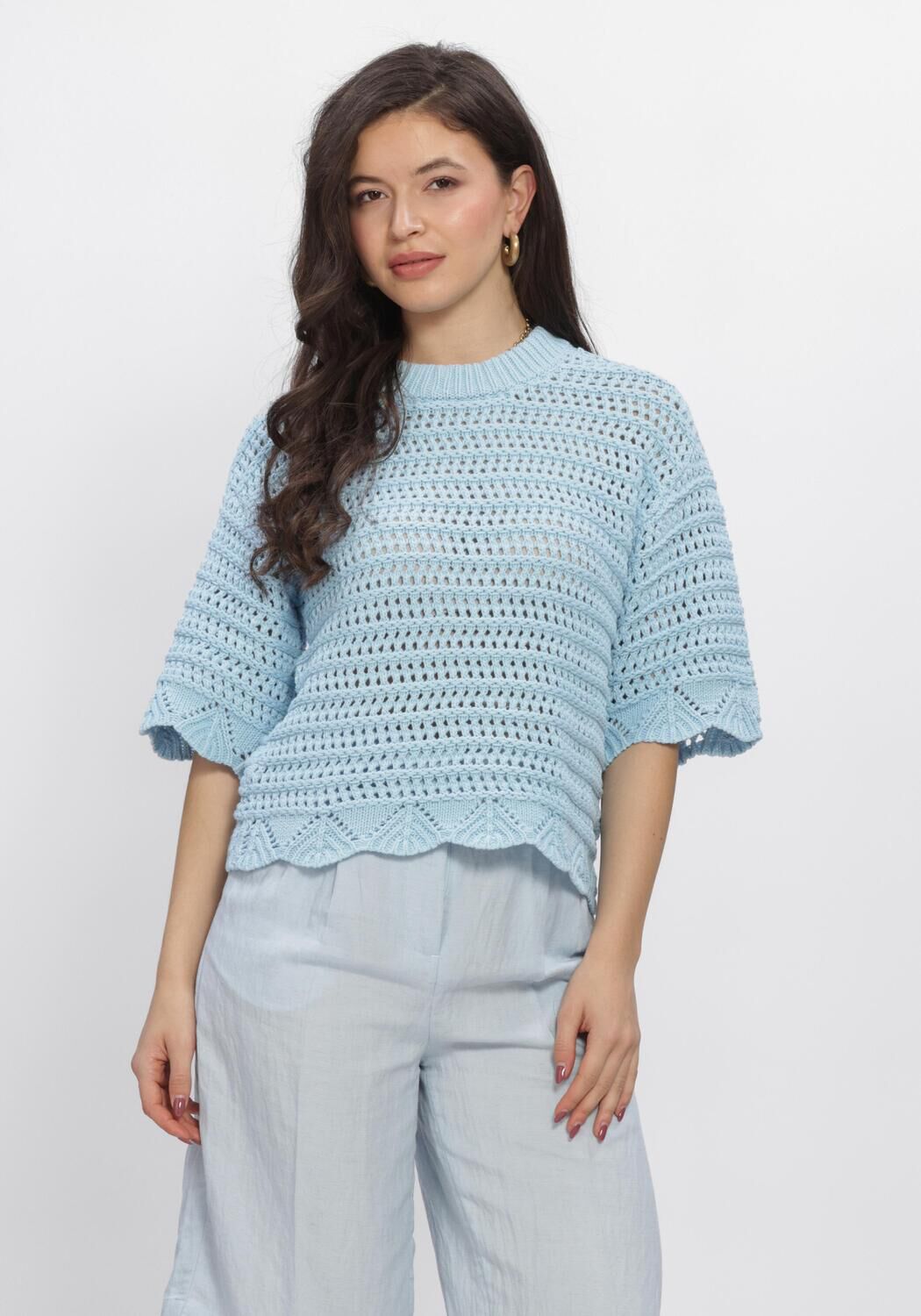 Blaue MSCH COPENHAGEN Tops & T-shirts MSCHTABITHA FAIRYN 2 4 PULLOVER - large