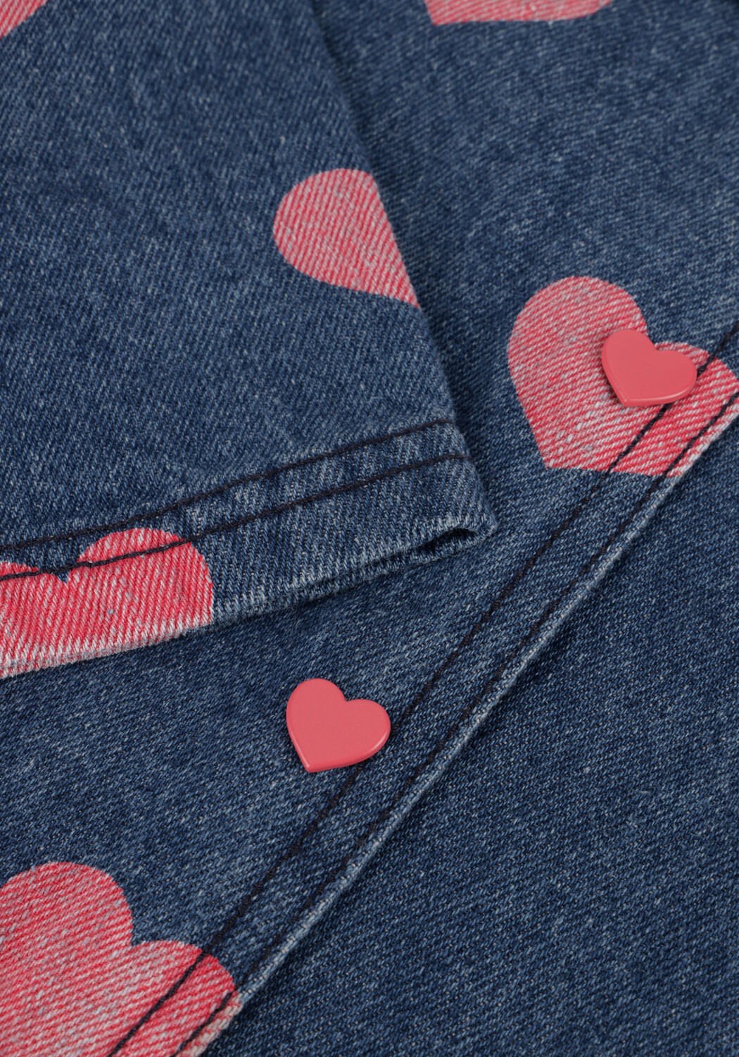 Blaue KONGES SLOJD Blusen MAGOT DENIM SHIRT AOP GOTS - large