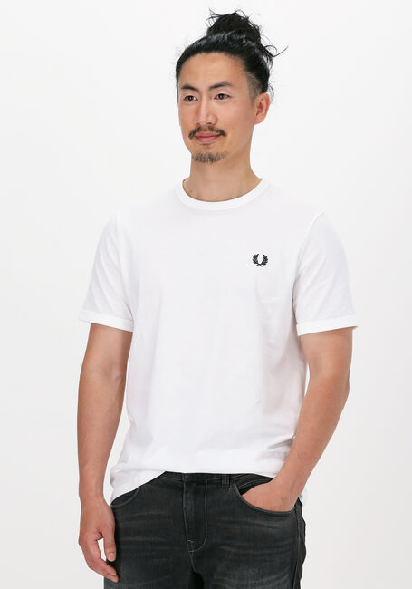 Weiße FRED PERRY T-shirt RINGER T-SHIRT - large