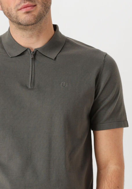 Dunkelgrün DSTREZZED Polo-Shirt DORIAN ZIP POLO - large