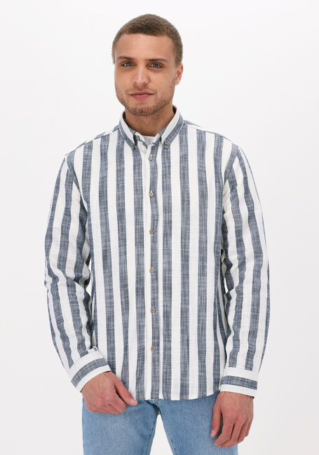 Blaue ANERKJENDT Casual-Oberhemd AKKONRAD STRIPED SHIRT - large