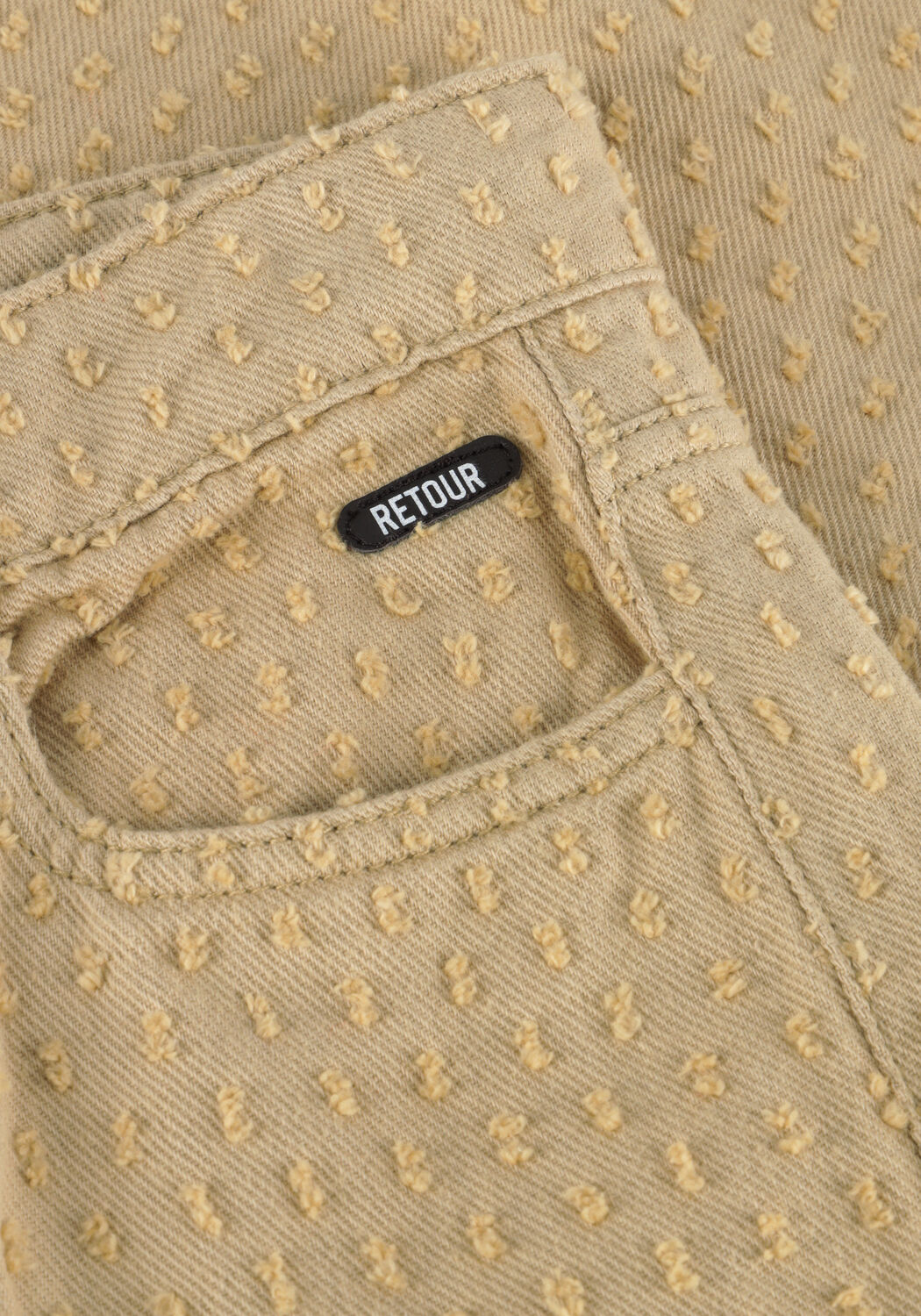 Sand RETOUR Wide jeans CARO - large