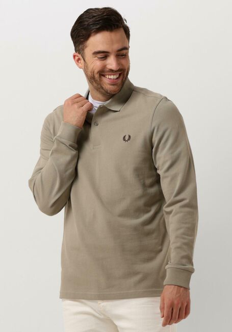 Olive FRED PERRY Polo-Shirt THE LONG SLEEVE FRED PERRY SHIRT - large