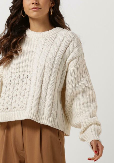 Weiße ENVII Pullover ENBLANCA LS CABEL KNIT 5250 - large
