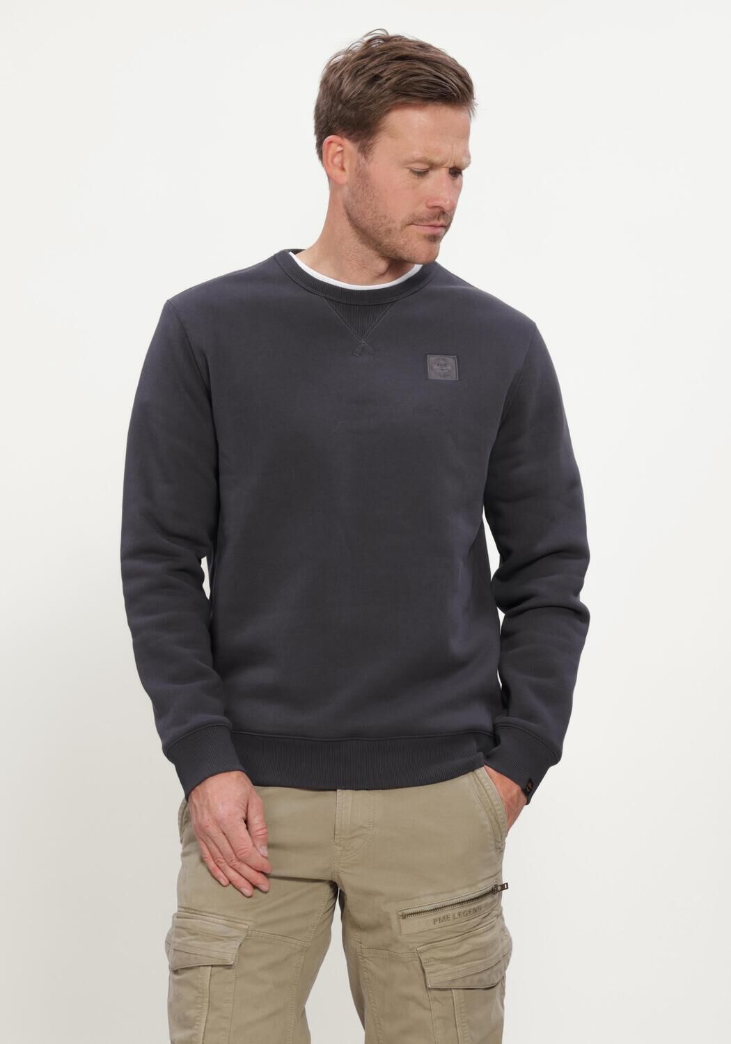 Dunkelgrau PME LEGEND Pullover CREWNECK SOFT FLEECE SWEAT - large