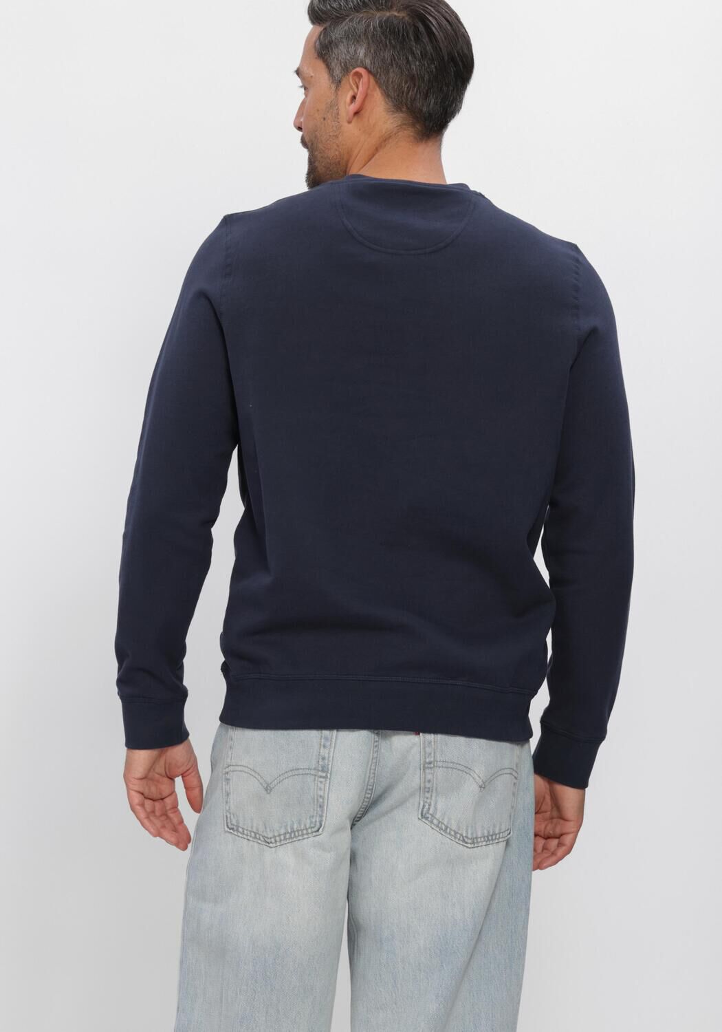 Dunkelblau BARBOUR Sweatshirt PIQUE APPLIQUE CREW - large