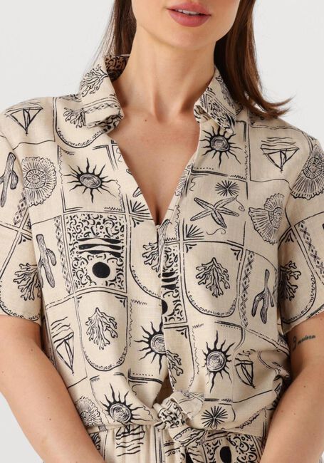 Ecru OBJECT Blusen OBJEMBER RE S/S TIE SHIRT 139 - large