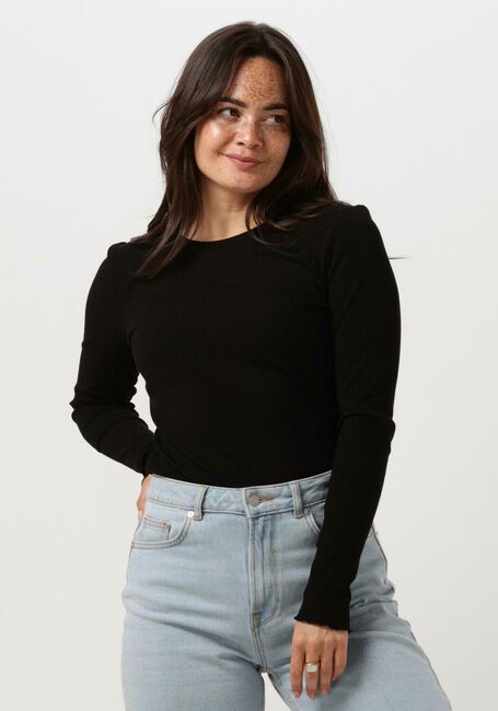 Schwarze SELECTED FEMME T-shirt ANNA LS CREW NECK TEE - large