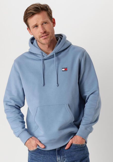 Blaue TOMMY JEANS Pullover TJM REG BADGE HOODIE EXT - large