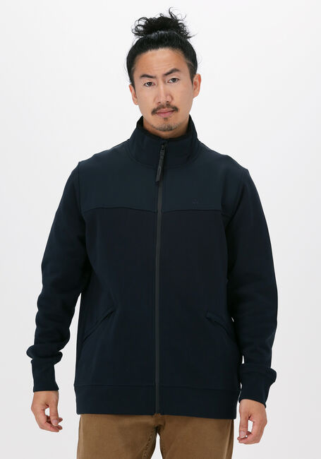 Dunkelblau VANGUARD Strickjacke ZIP JACKET MIXED MATERIAL SWEA - large