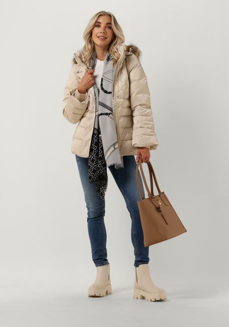Creme GUESS Wattierte Jack LAURIE DOWN JACKET - large