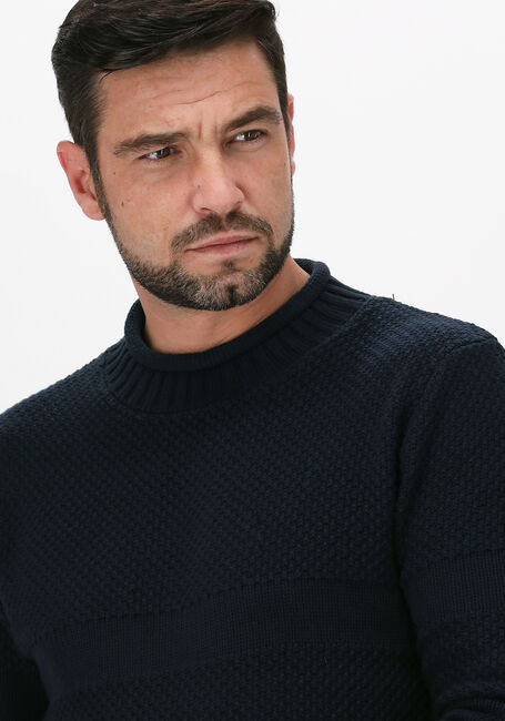 Blaue SELECTED HOMME Pullover SLHMALIK LS KNIT ROLL HIGHNECK - large