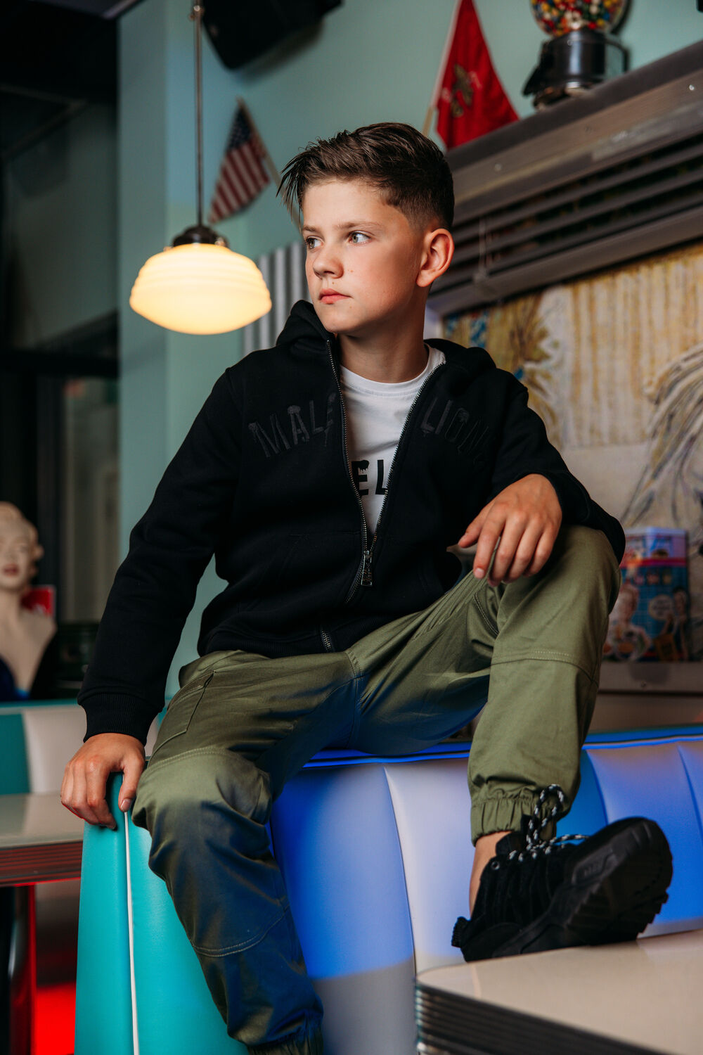 Dunkelgr&uuml;n MALELIONS Cargohosen SIGNATURE CARGO PANTS - large