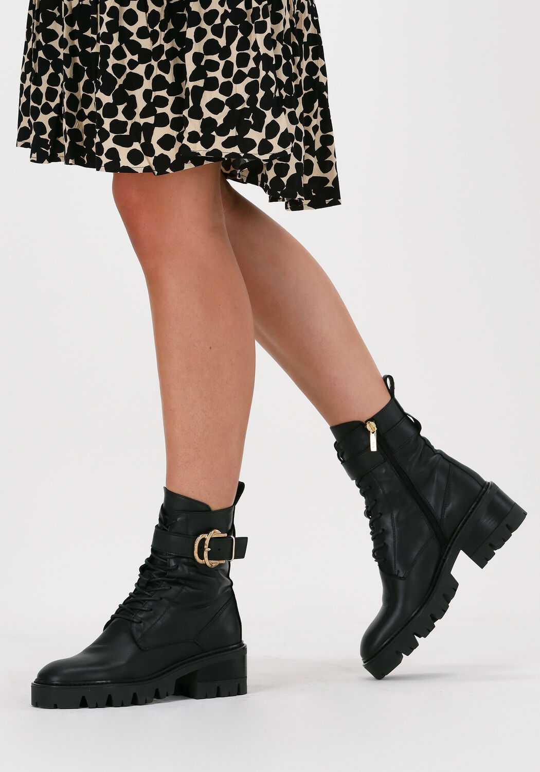 Schwarze NOTRE-V Schn&uuml;rboots AN1400 - large