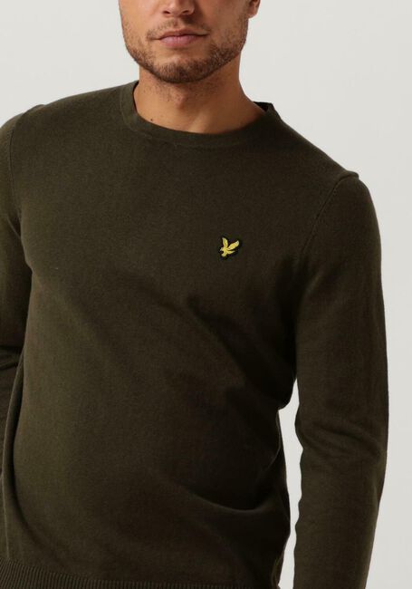 Gr&uuml;ne LYLE & SCOTT Pullover CREW NECK COTTON MERINO JUMPER - large
