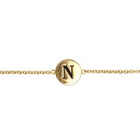 Goldfarbene ATLITW STUDIO Armbänder CHARACTER BRACELET LETTER GOLD - medium