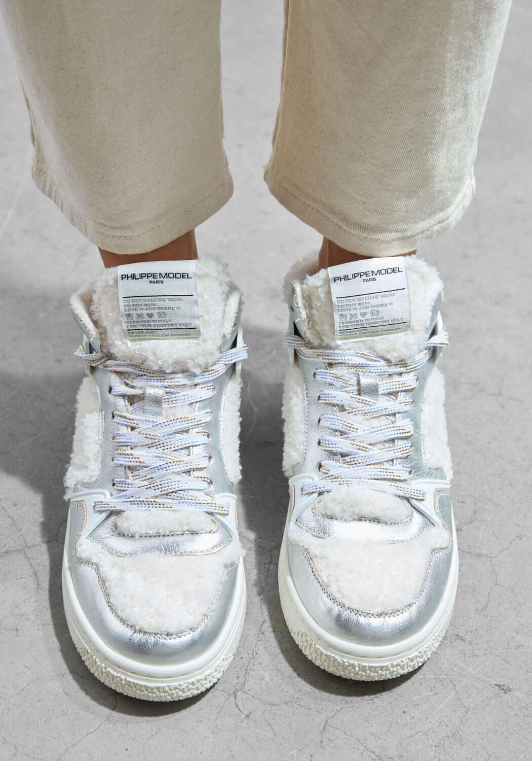 Wei&szlig;e PHILIPPE MODEL Sneaker High LA GRANDE MID WOMAN - large