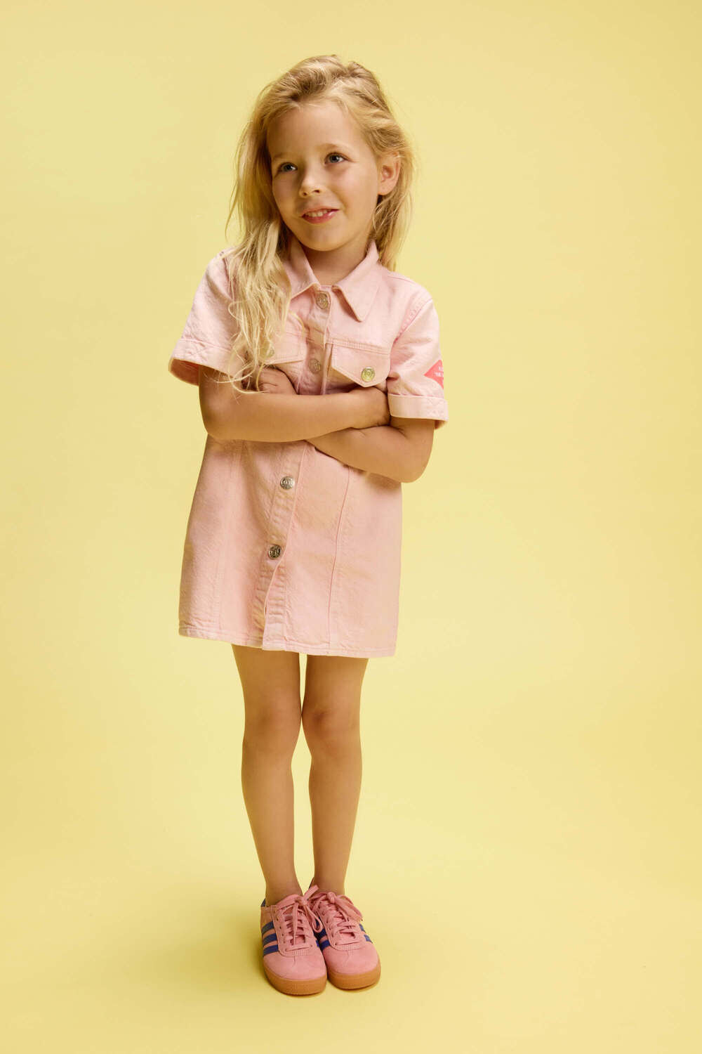 Hell-Pink ALIX MINI Minikleid LINEN LOOK DRESS - large