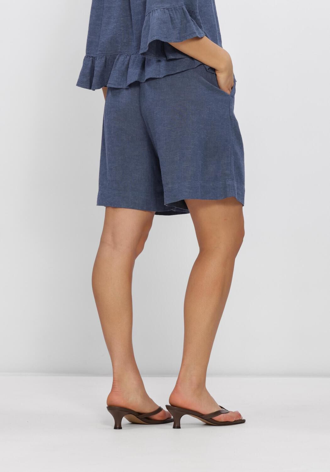 Blaue MSCH COPENHAGEN Hosen MSCHVIANA GINIA HW SHORTS - large