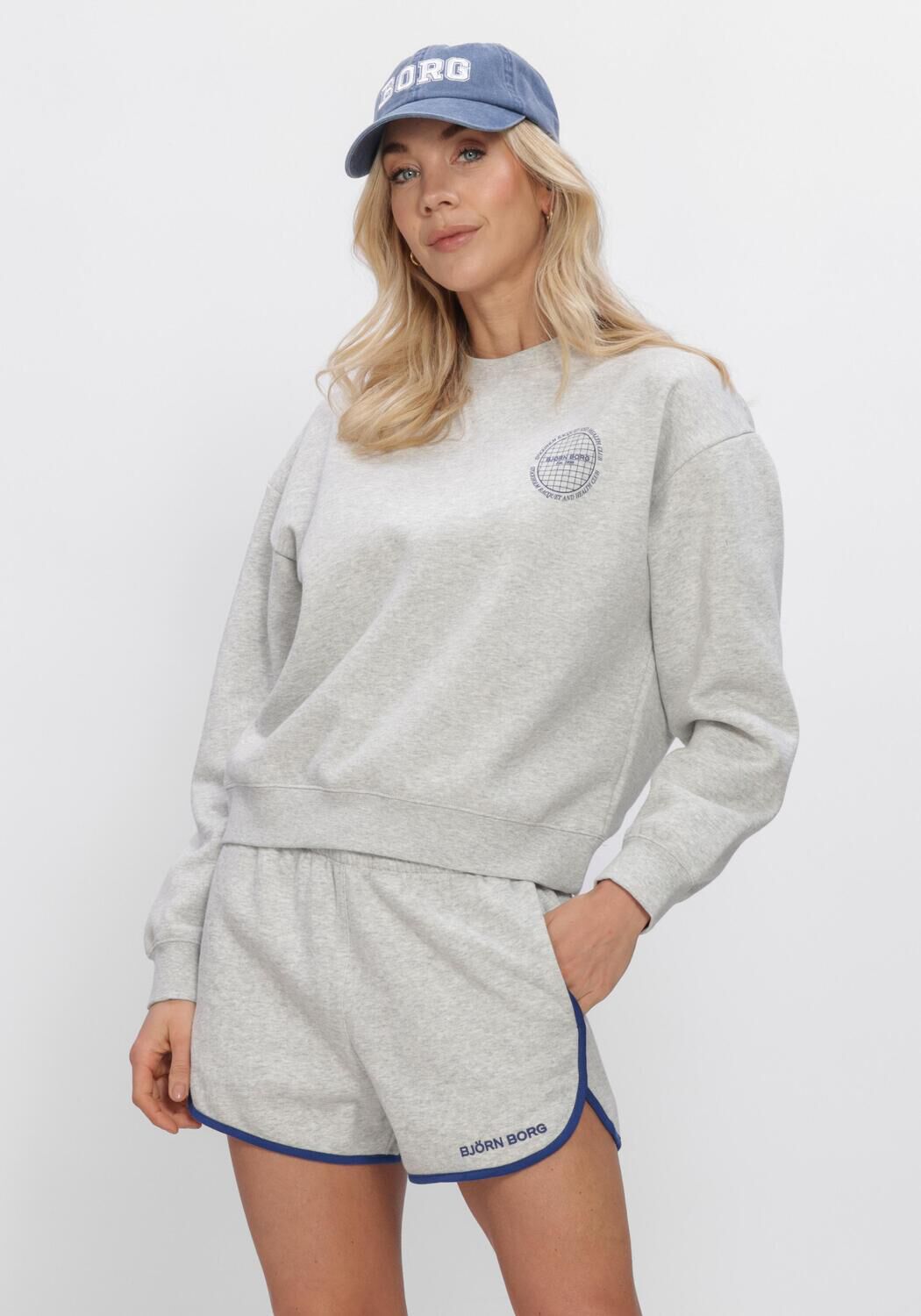 Hellgrau BJORN BORG Sweatshirt BORG BOYFRIEND SWEATSHIRT - large