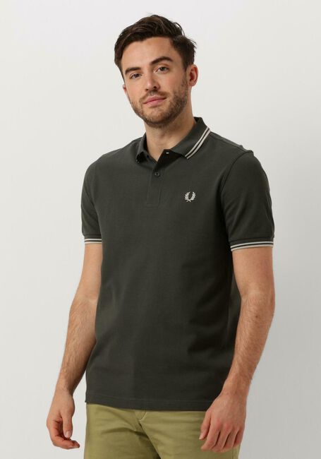 Grüne FRED PERRY Polo-Shirt THE TWIN TIPPED FRED PERRY SHIRT - large