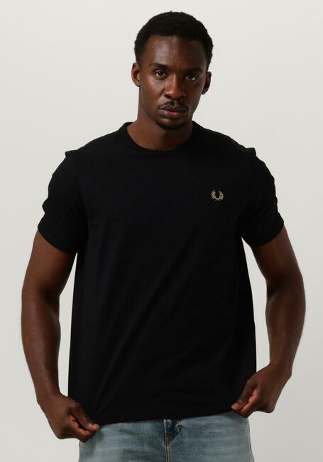 Schwarze FRED PERRY T-shirt RINGER T-SHIRT - large