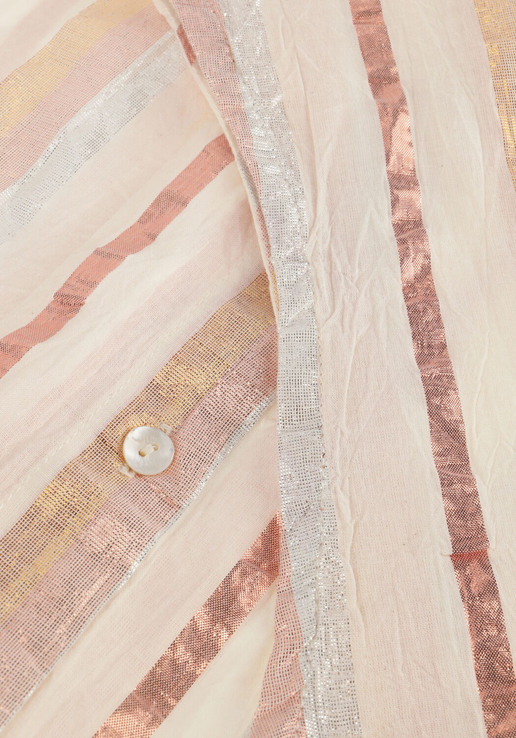 Sand BY-BAR Blusen BIEKE GLOSS STRIPE BLOUSE - large