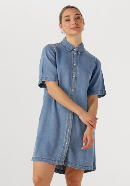 Blaue OBJECT Minikleid OBJFRAME 2/4 RE DENIM DRESS - large