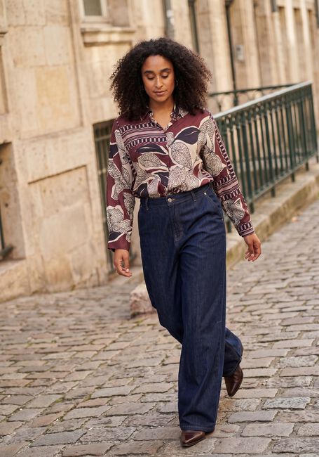 Bordeaux SUMMUM Blusen BLOUSE SCARF PRINT - large