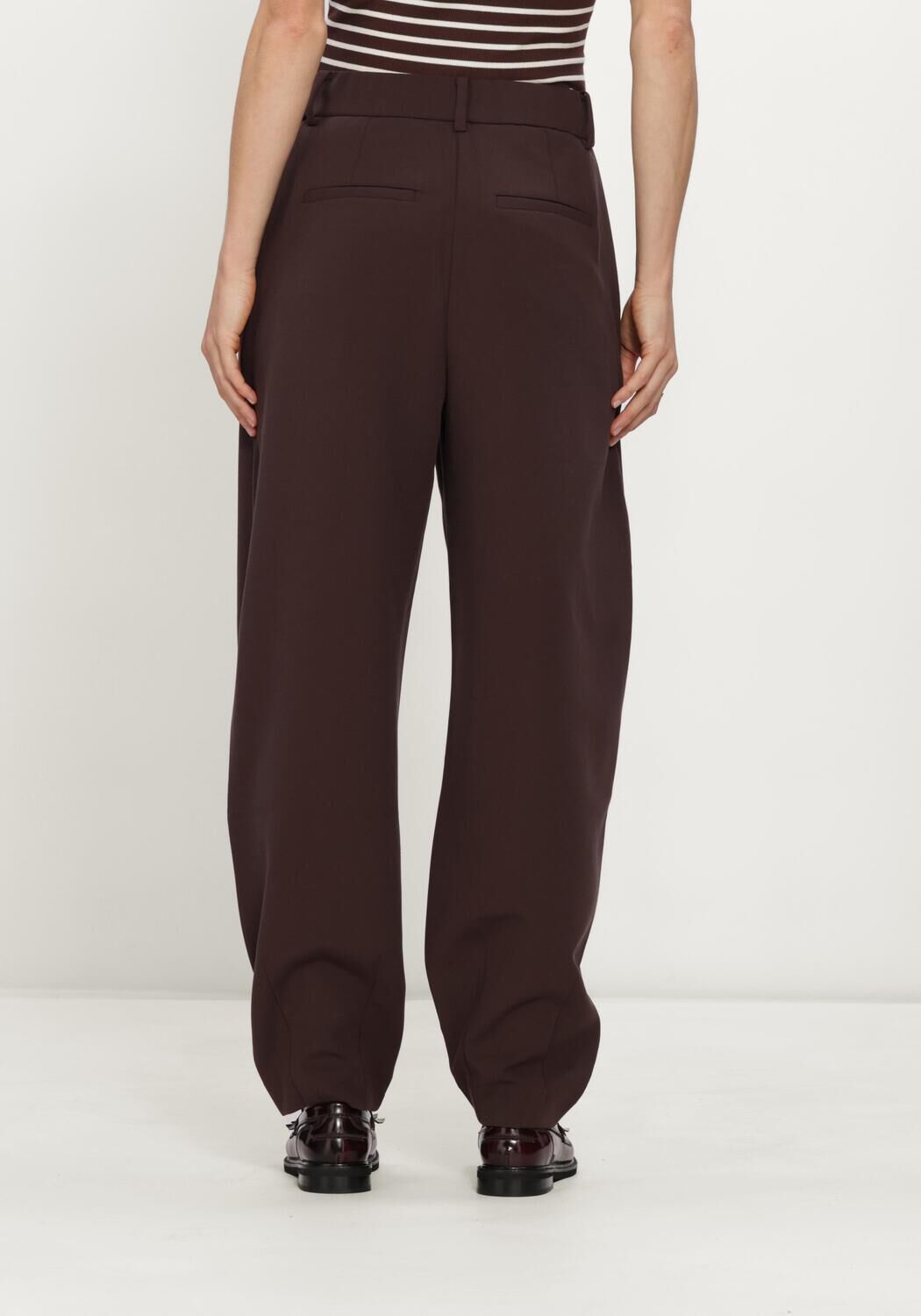 Braune MSCH COPENHAGEN Wide jeans MSCHMACY MICHELLE HW BARREL PANTS - large