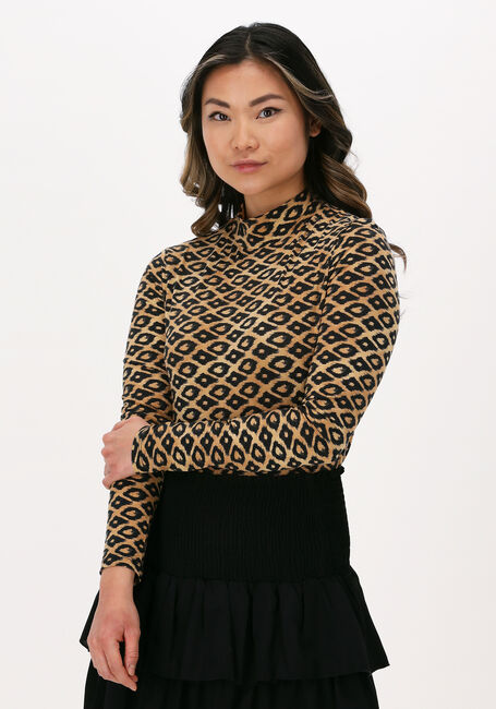 Braune SCOTCH & SODA Top PRINTED LONG SLEEVED MOCK NECK - large