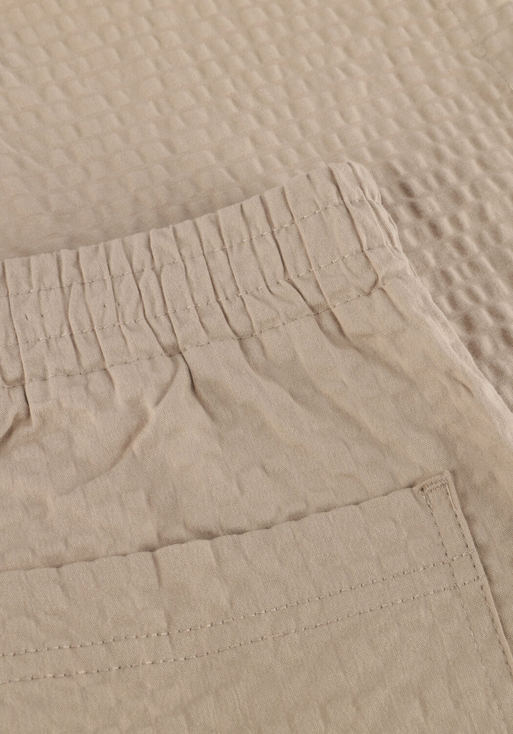 Beige SELECTED MEN Kurze Hose SLHLOOSE-ACE SEERSUCKER STRING SHORTS - large