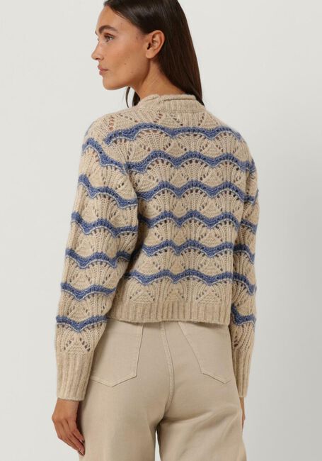 Sand OBJECT Pullover CHRISTA L/S KNIT PULLOVER 123 - large