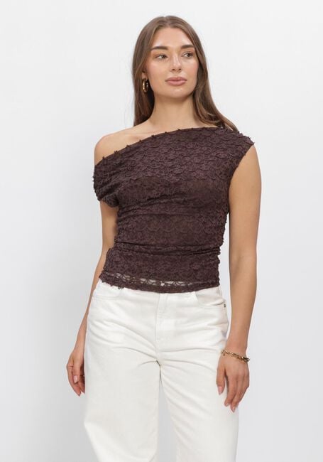 Braune Y.A.S. Tops & T-shirts YASKATANA SL TOP - large