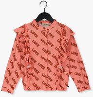 Hell-Pink CARLIJNQ T-shirt LOVE - BLOUSE RUFFLED LONGSLEEVE - medium