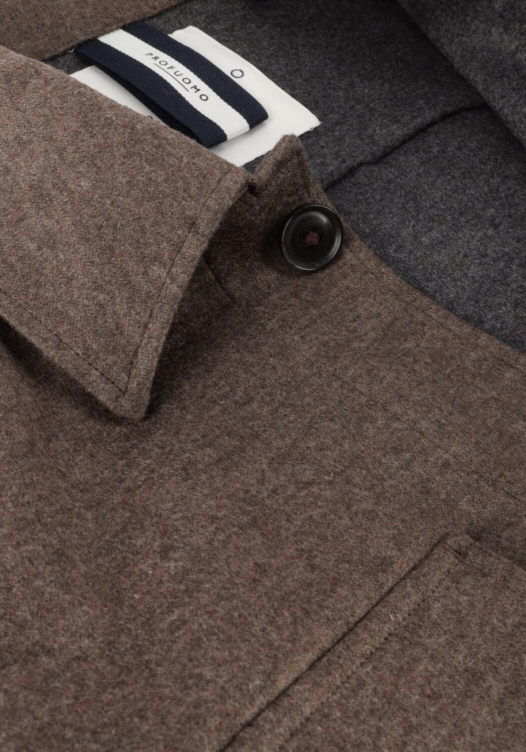 Braune PROFUOMO Overshirt OVERSHIRT KNITTED - large