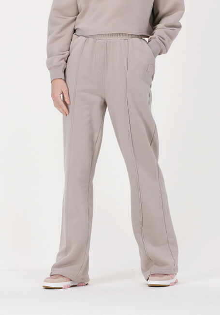 Beige COLOURFUL REBEL Jogginghose UNI LOGO BADGE PINTUCK PIGMENT DYE STRAIGHT SWEAT PANTS - large