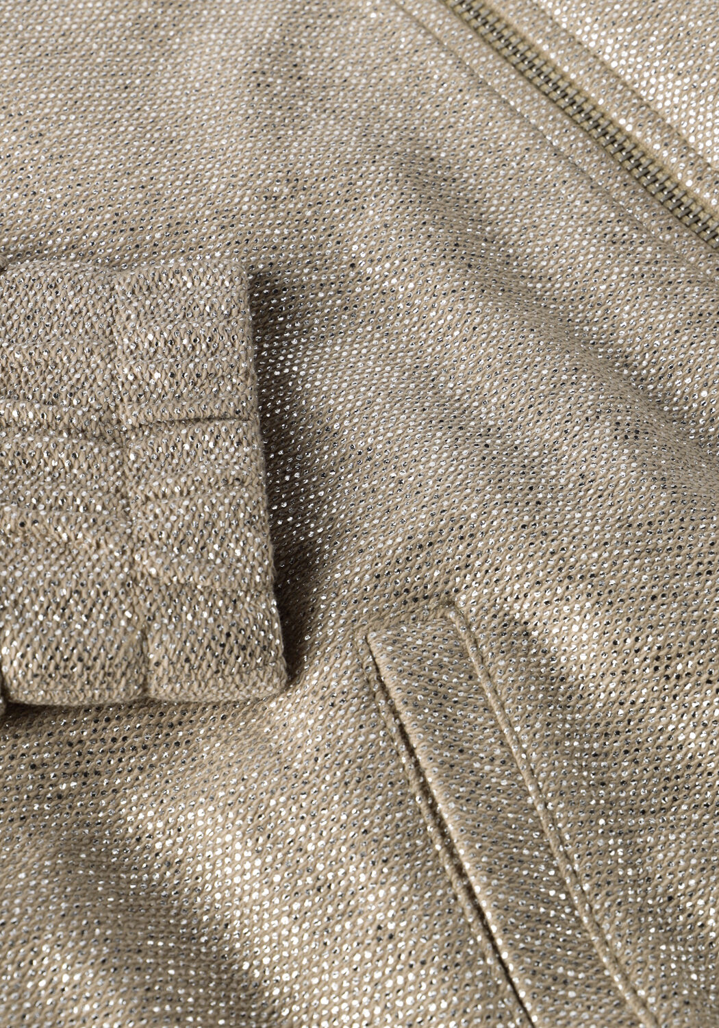 Goldfarbene ALIX MINI Jack KNITTED SILVER BOMBER - large