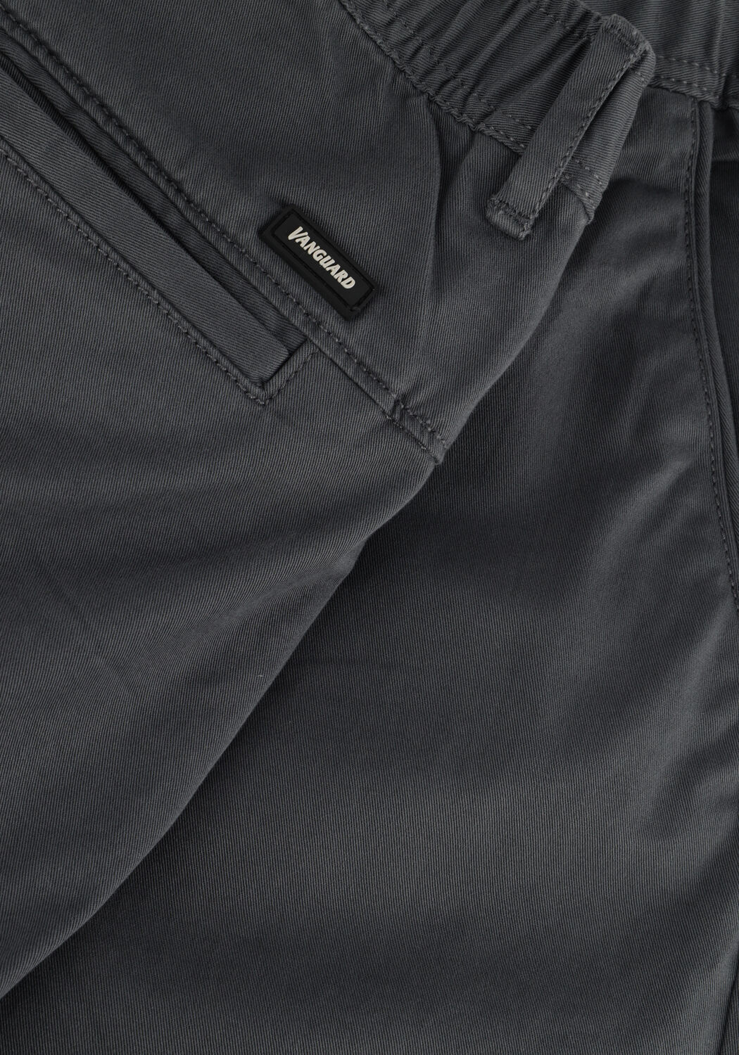 Graue VANGUARD Kurze Hose CHINO SHORTS FINE TWILL STRETCH - large