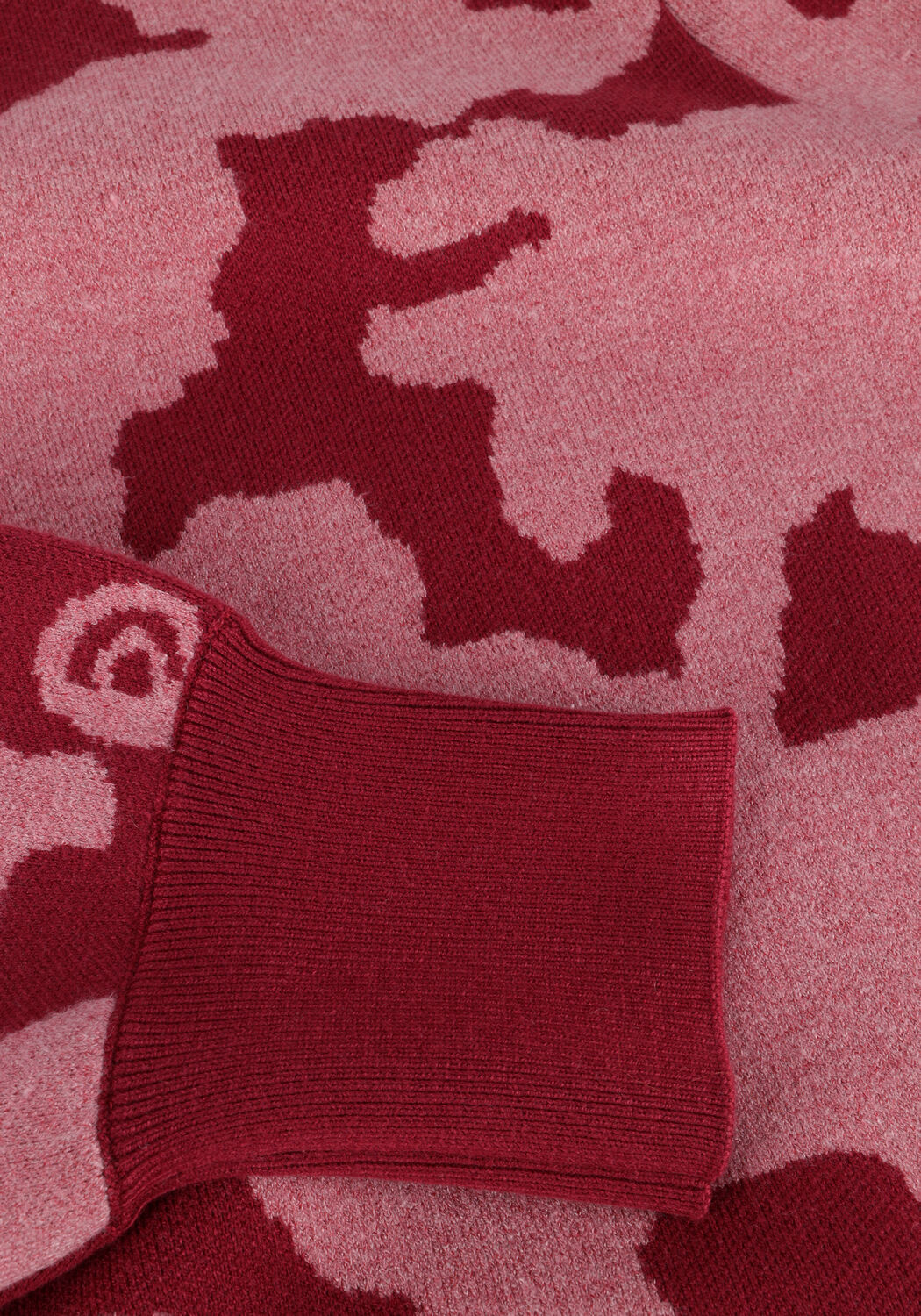 Braune POM AMSTERDAM Pullover CAMO RED - large