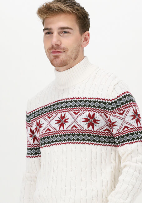 Nicht-gerade weiss SELECTED HOMME Rollkragenpullover SLHFLAKE LS KNIT CABLE HIGH NE - large