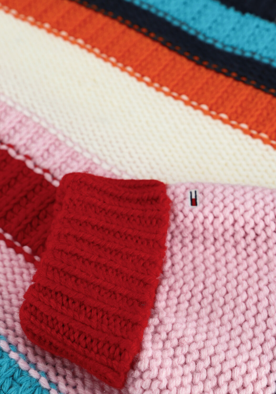 Mehrfarbige/Bunte TOMMY JEANS Pullover TJW MULTI COLORBLOCK SWEATER - large