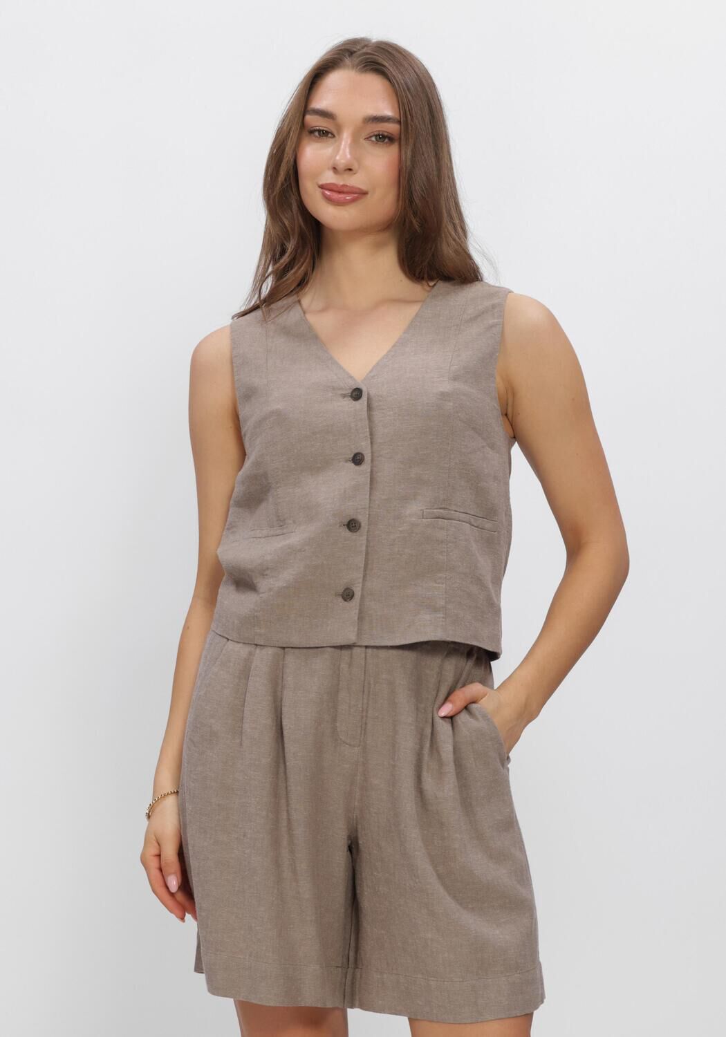 Hellgrau MSCH COPENHAGEN Jacken MSCHVIANA GINIA V NECK WAISTCOAT - large