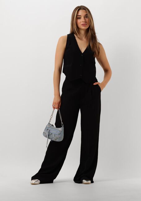Schwarze ALIX THE LABEL Hose LADIES WOVEN STRIPY WIDE LEG PANTS - large