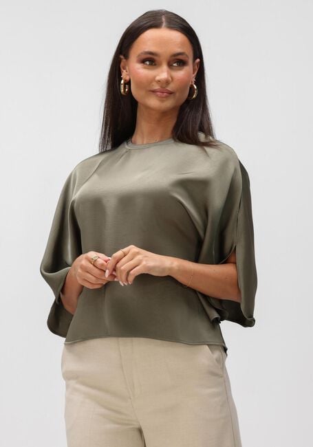 Olive NEO NOIR Pullover LIORA HEAVY SATEEN BLOUSE - large