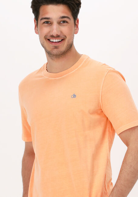Orangene SCOTCH & SODA T-shirt GARMENT-DYED CREWNECK TEE WITH EMBROIDERY LOGO - large