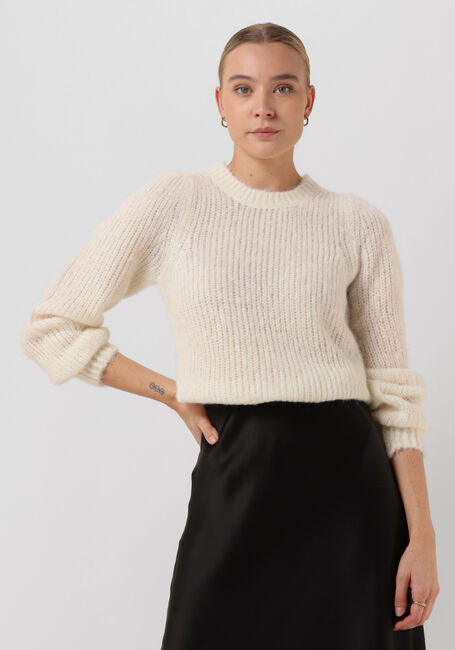 Ecru NEO NOIR Pullover MARTINA FLUFFY KNIT BLOUSE - large
